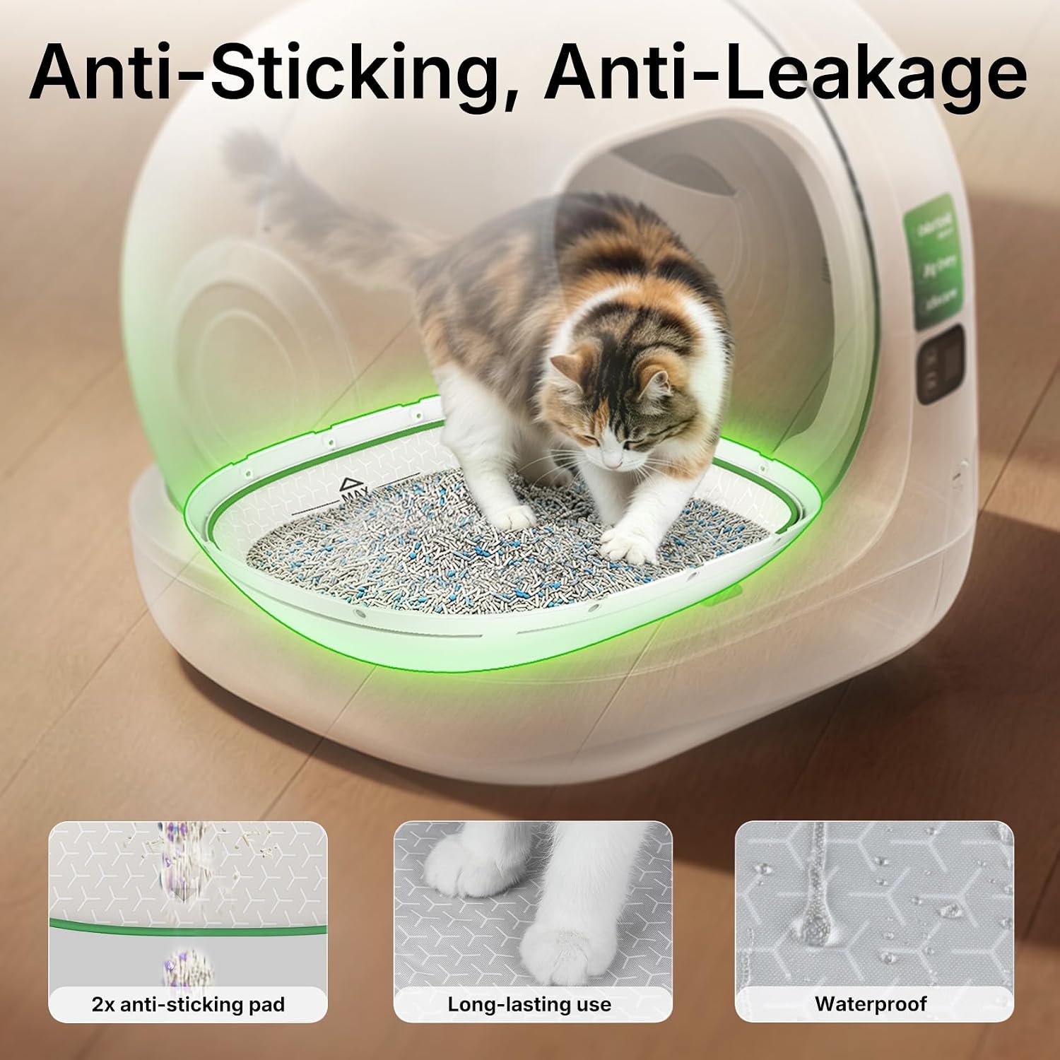 PETKIT Max 3 pull-out waste drawer with N50 odor block and silicone seal