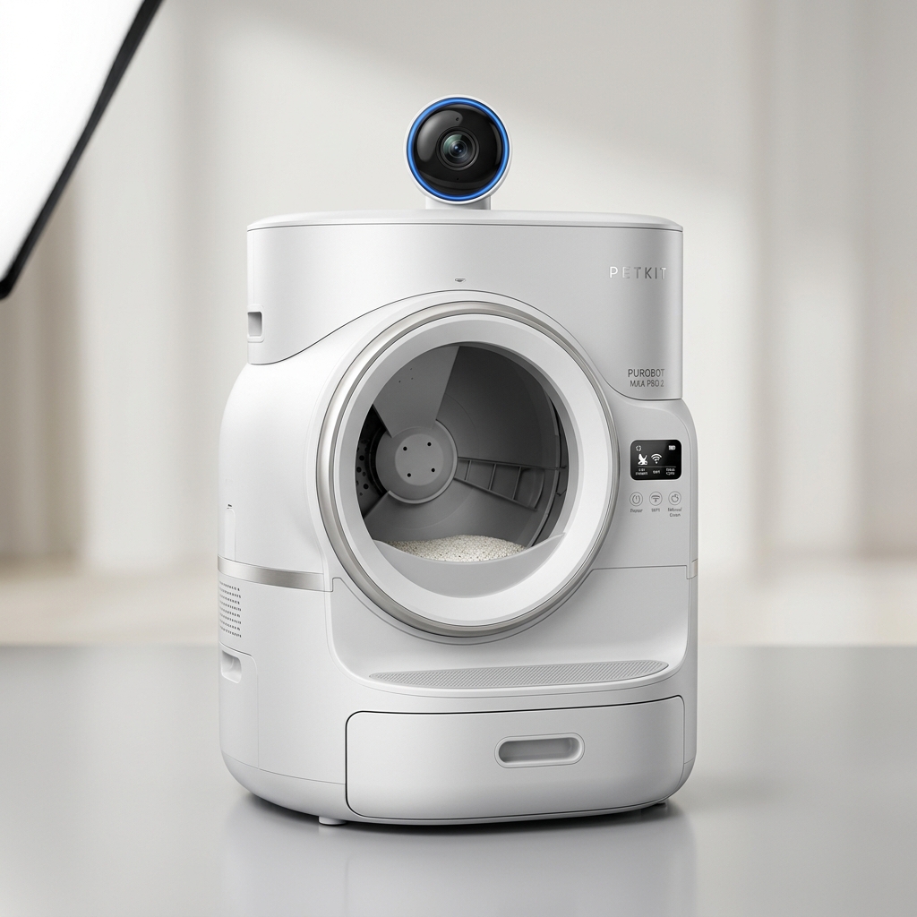 PETKIT Purobot Max Pro 2 Self-Cleaning Cat Litter Box with 210° AI Camera and Touchless Auto-Pack